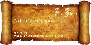 Palla Zsuzsanna névjegykártya